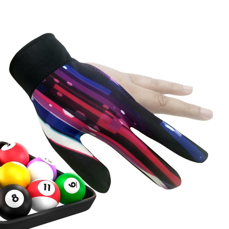 Pool Gloves Left Hand Breathable 3-Finger Left Hand Shooter Pool Gloves Wear-Resistant Pool Cue Sport Non-Slip Open Fingers