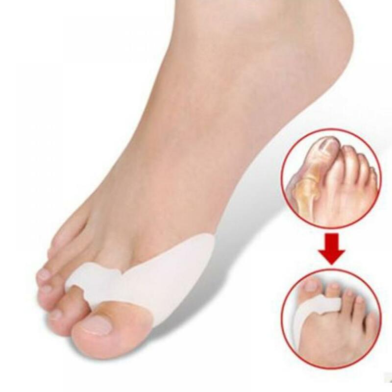 Profissional Silicone Gel Toe Thumb Straightener, Hallux Valgus Corrector, Óssea Orthotics, Foot Care Tool, 2Pcs