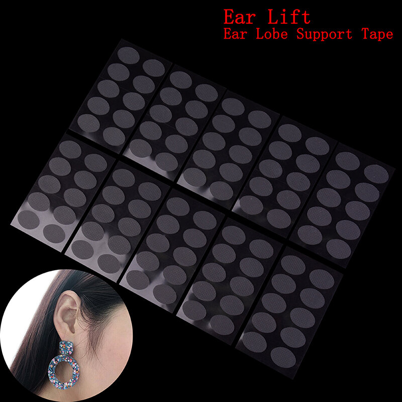 100 pçs invisível orelha lift para orelha lóbulo suporte fita para lóbulos de orelha esticados ou rasgados e aliviar a tensão de brincos pesados