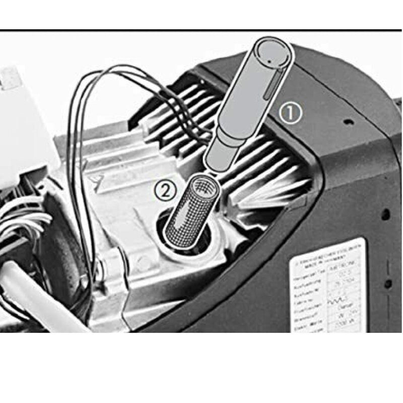 Accessoires d'écran de bougie de préchauffage de voiture, noir et argent, remplacement Eberspacher pour chauffage AirStapwiches D4 D, 252069100102