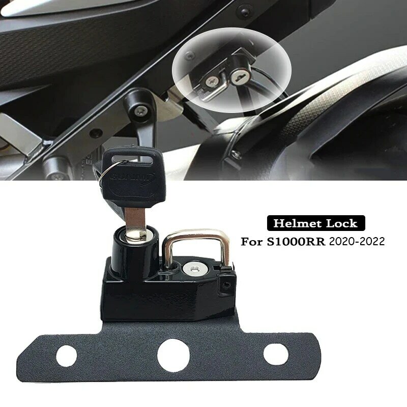 قفل أمان لخوذة الدراجة النارية ، خطاف مثبت مع مفتاحين جانبي مضاد للسرقة ، BMW S1000RR S 1000RR S1000 RR