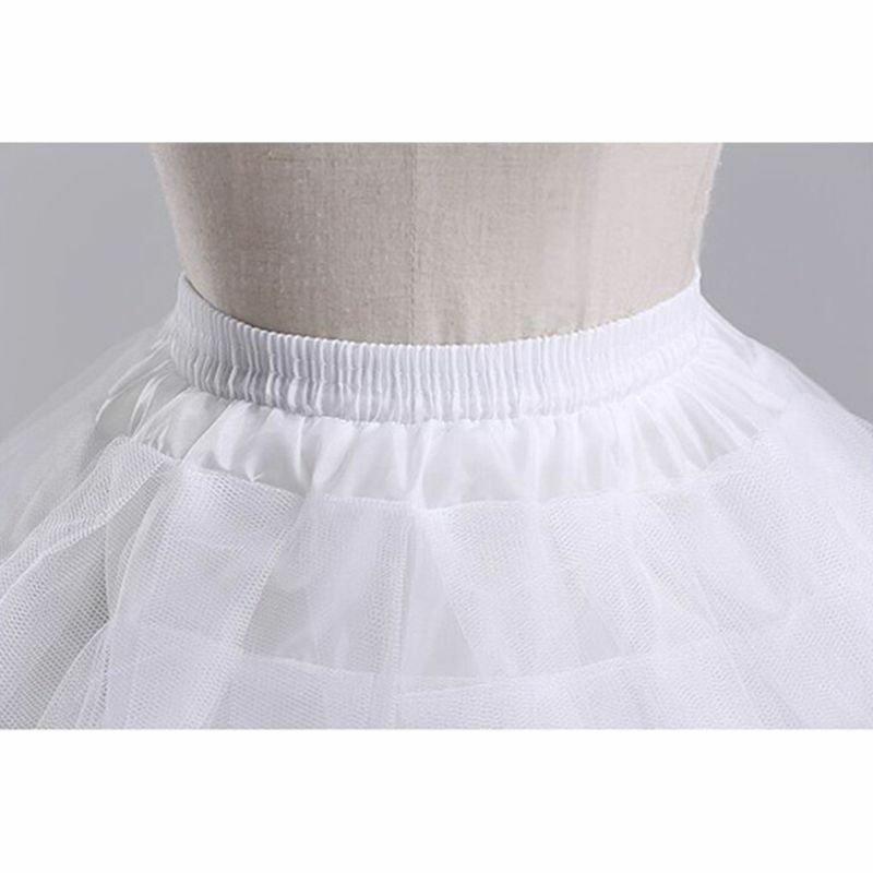 Women Bridal Multi Layered White Mesh Lolita Short Petticoat Tutu Skirt With Steel Ring Princess Sweet Bustle Wedding Underskirt