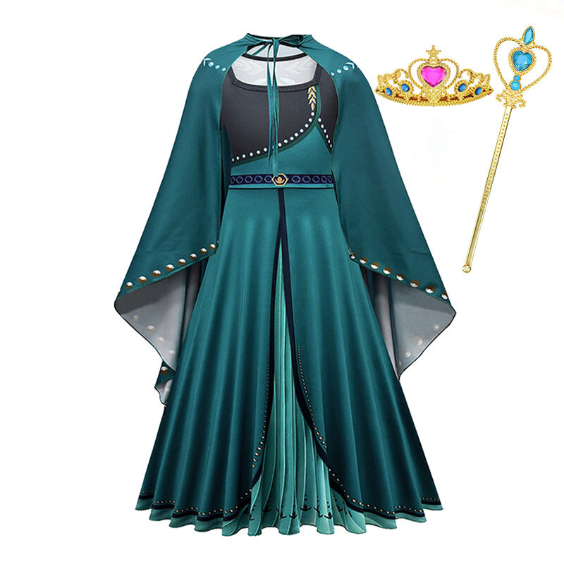 2024 Disney Frozen 2 Kids Cosplay Costumes Girls Elsa Anna Dress for Girls Girls Gowns Halloween Carnival Easter Party Dresses