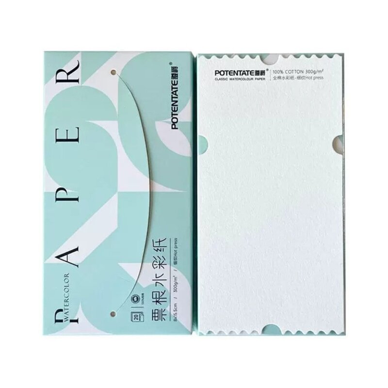 K1AA 20 Blatt/Packung Aquarellpapierblock, Aquarellblöcke für Künstler, strukturiertes Papier