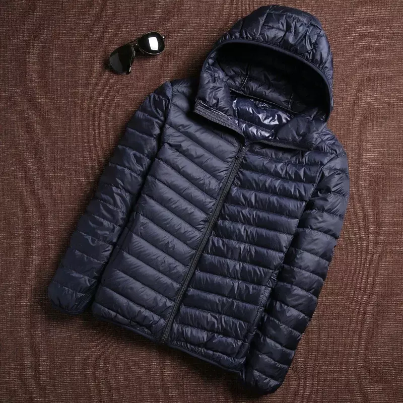 남성용 방수 및 방풍 패딩 재킷, 한국 패션 캐주얼 후드, 초경량 포장 가능, 통기성 다운 코트, 6 가지 색상