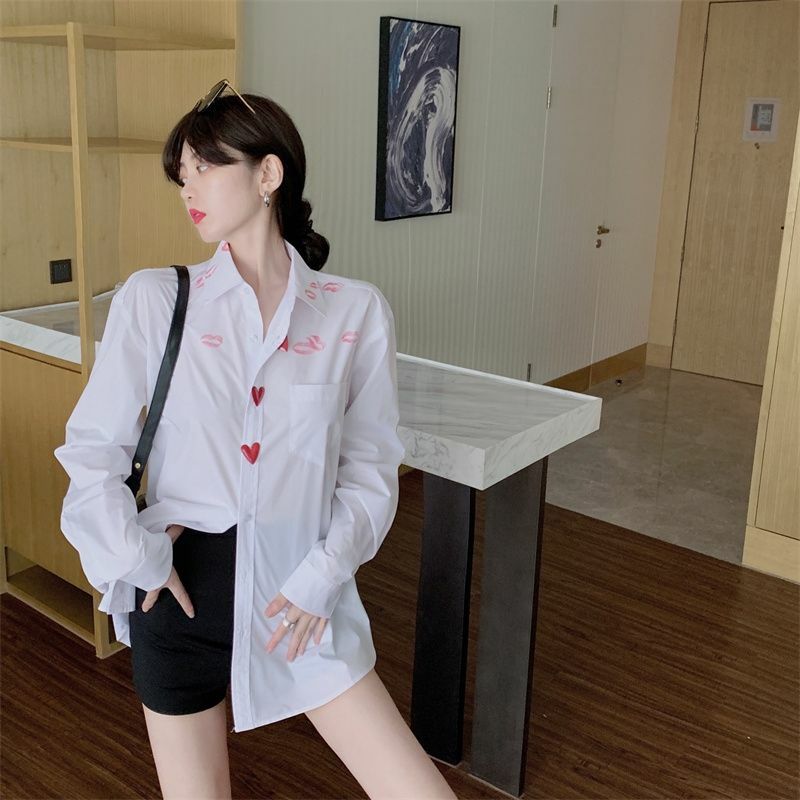 Spring Autumn Blouses Solid Color Tops Ladies Business Casual Shirts 2024 New White Interior Lapping Fashion Women's Clothing