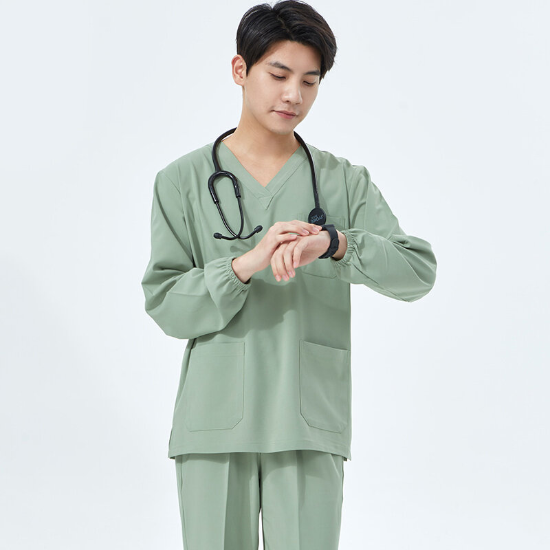 UltraAir™Clinic Nursing Scrub Uniform 4-way Stretch Doctor and Nurse Working Clothes Soft Surgical Scrub Suit Dentist Uniform