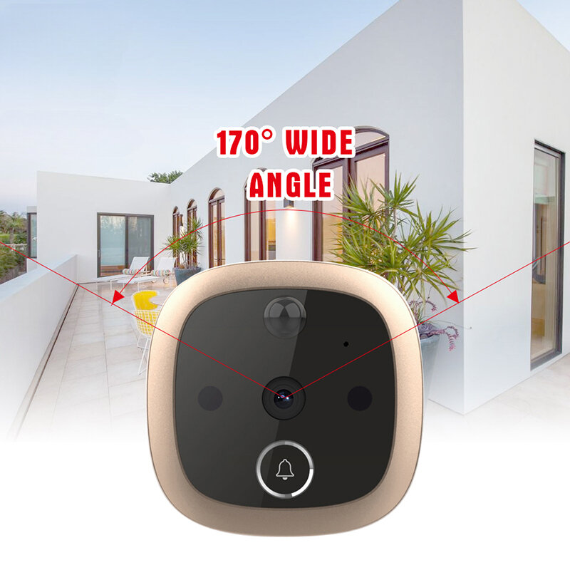 4.3 Inch Electronic Door Viewer Bell IR Night Door Camera Photo Video Record Digital Door Camera Smart Peephole Doorbell