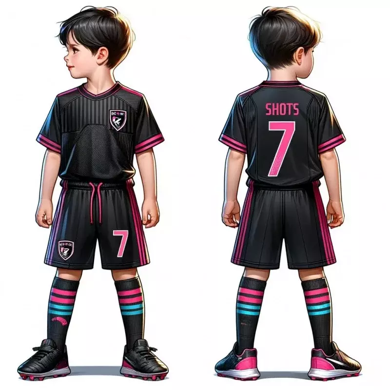 Camisolas de futebol para crianças e adultos, 3 peças Set, Juventude Meninos e Meninas, Mess_i, #10