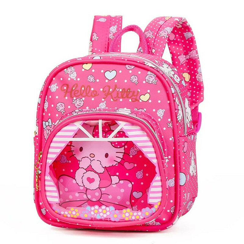 Sanrio Melody Pompom Purin Kindergarten Rucksack Cinnamoroll Kuromi Backpack Leather Pochacco Hello Kitty Shoulder Bag