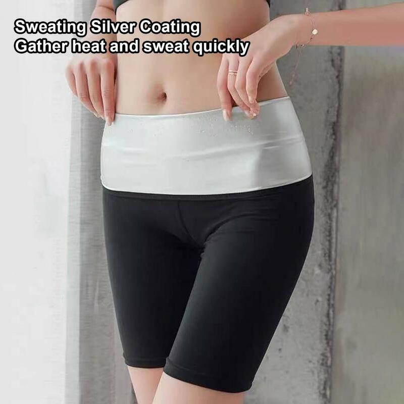 Calça de sauna para mulheres Legging controle de gordura térmica Shapers do corpo Calcinha de controle de estiramento fitness Ginásio de treino Shorts de cintura fina