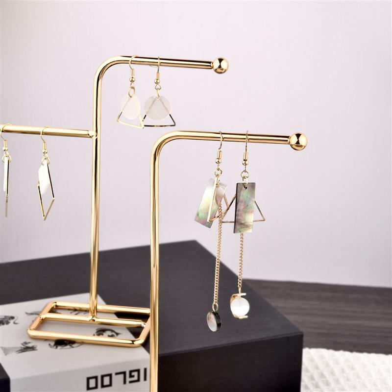 Jewelry Display Holder Metal Earring Storage Rack DIY Jewelry Organizer Holder Earring Necklace Pendants Organizer Display Stand