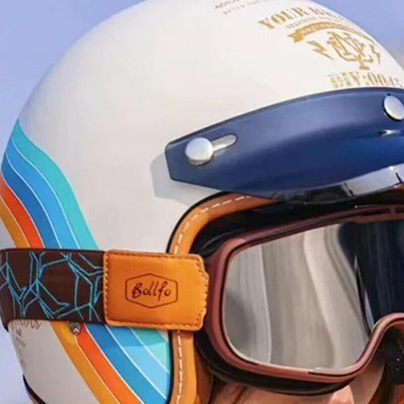Retro Harley-Davidson Motorrad Bluetooth Helm für Männer und Frauen im Sommer vier Jahreszeiten Sonnenschutz Motorrad Persönlichkeit cool