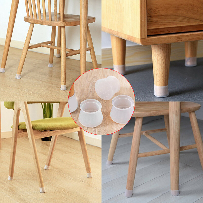 20 Stück PVC Möbel Beine Schutz Abdeckung Tisch Füße Pad Bodenschutz für Stuhl Bein Bodenschutz Anti-Rutsch-Tischbeine Pad