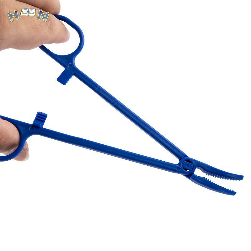1 pcs 16cm Plastic Hemostat Forceps Sharp Mouth Pliers Surgical Cottonball Sponge Clamp Outdoor First Aid Tools