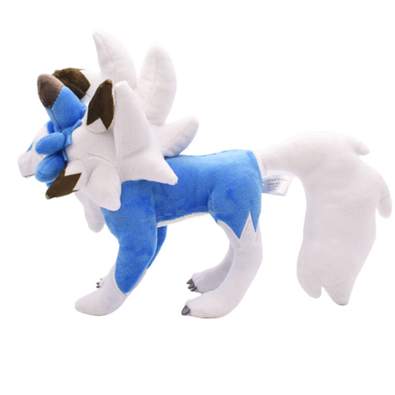 POKEMON Lycanroc Plush Toy Different Colours Mane Rock Werewolf Doll Standing Pose Blue Werewolf Night Werewolf Rock Dog Toys