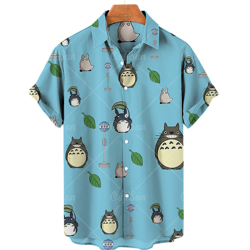 Летняя Пляжная рубашка для мужчин с 3d принтом утки, модная Гавайская Повседневная однобортная импортная одежда с цветочным принтом и короткими рукавами, уличная одежда