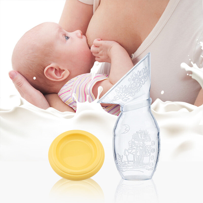 100ml Silikon Manuelle Brust Pumpe Zubehör Mütterlichen Milch Collector Halter Baby Stillen Flasche Kindbett Pflege Pumpe
