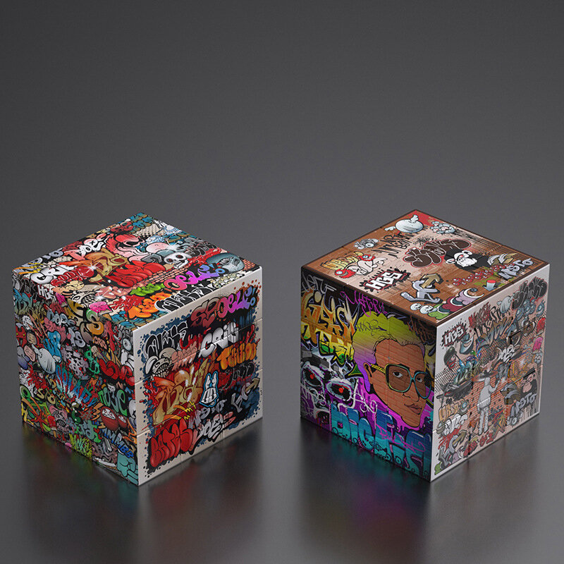 1 Pc 3X3X3 Creatieve Graffiti Puzzel Magico Cubo 3X3 Kubus Magic Kubus Kubus Kubusvormige Puzzel Speelgoed Voor Kinderen Kinderen Magic Kubus