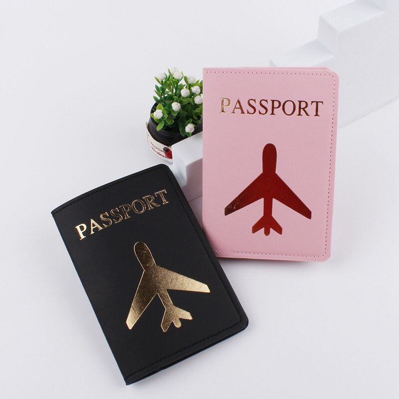 Couple Wedding Passport Cover Case Set Letter Travel Holder Passport Cover New Hot Stamping Plane Passport Cover Luggage Tag