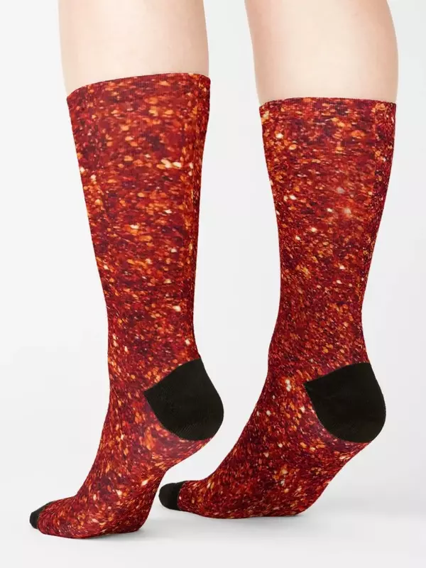 Calzini rossi glitterati regalo calzini da uomo professionali da corsa da donna