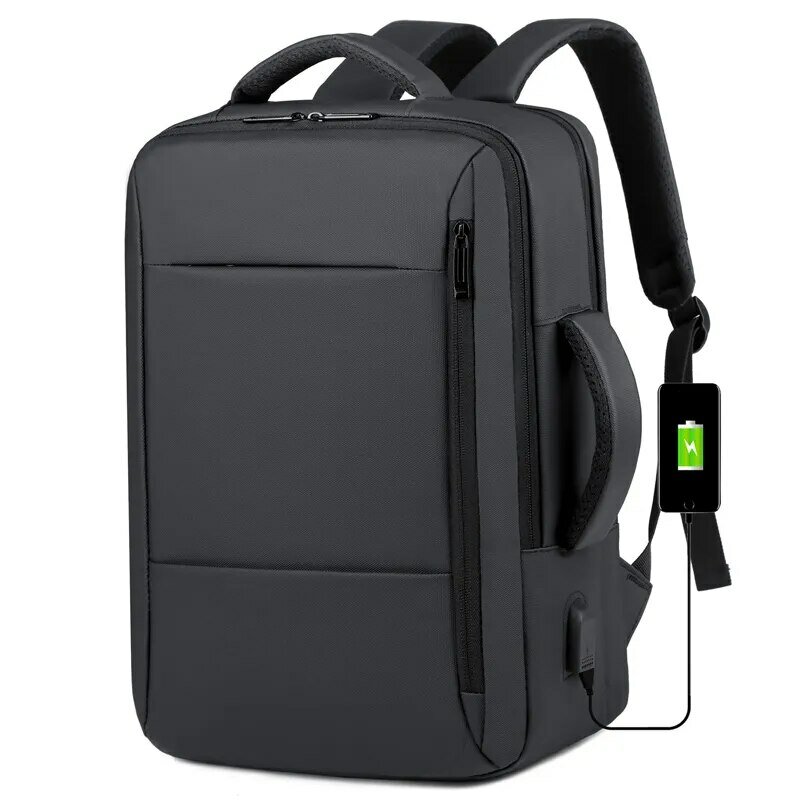 남성용 대용량 배낭 USB 충전 노트북 백팩, 방수 비즈니스 여행 백팩, 수하물 가방, Mochila