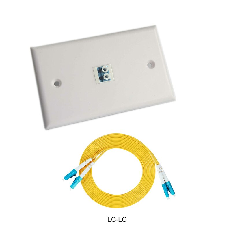 5-компонентный волоконно-оптический адаптер LC к LC дуплексному 10 Гб интерфейсу Keystone «гнездо-гнездо» для настенных панелей, черно-белый цвет