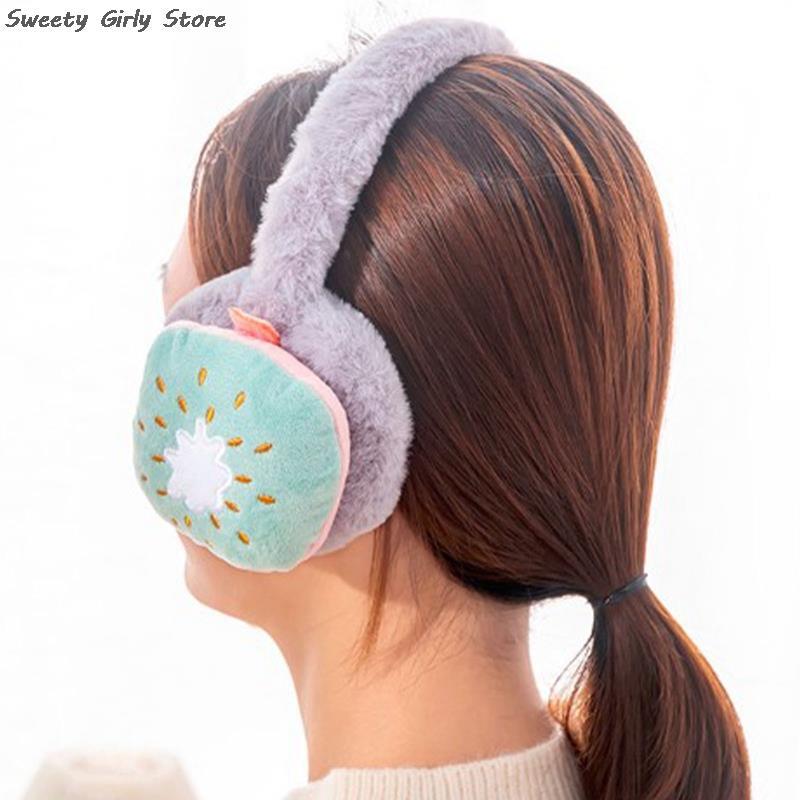 Strawberry Soft Plush Earflaps Women Lovely Fruit Earmuffs Snowing Party Earmuff Thermal Headphone Winter Warm Plush Ear Caps