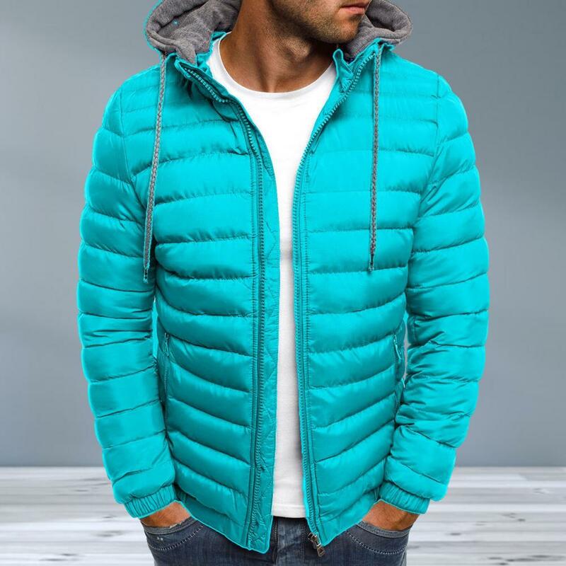 Chaqueta con capucha para hombre, suave y cómoda, a prueba de viento, acolchada, con estilo, para exteriores, de invierno, Premium