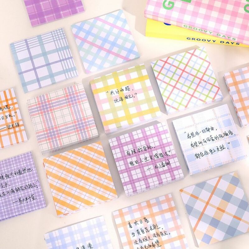 Supplies Checkerboard Student Stationery N times pasted Bookmark Sticker Tearable Memo Pad Sticky Notes Message Notes