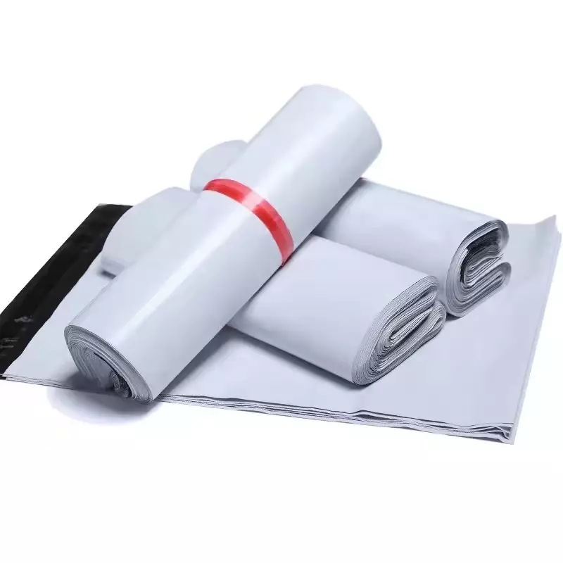 ถุงซองพลาสติกสำหรับจัดเก็บซองจดหมายแบบด่วนสีขาวกันน้ำถุงใส่ของแบบมีกาวในตัว