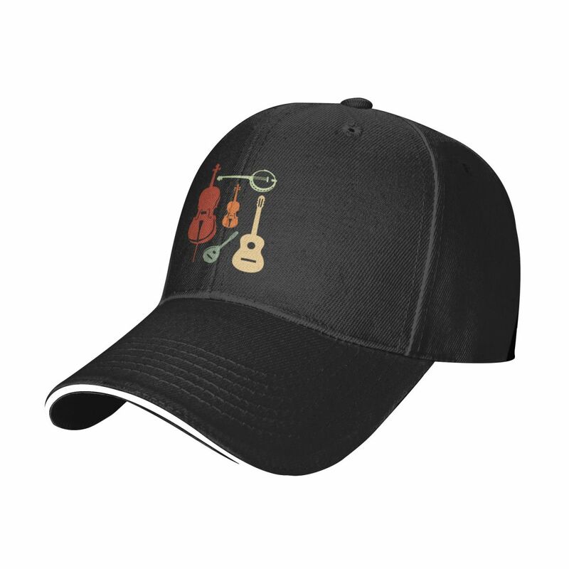 Bluegrass baru instrumen untuk penggemar musik Folk Bluegrass Country topi bisbol topi bola Anime Golf topi Pria Wanita