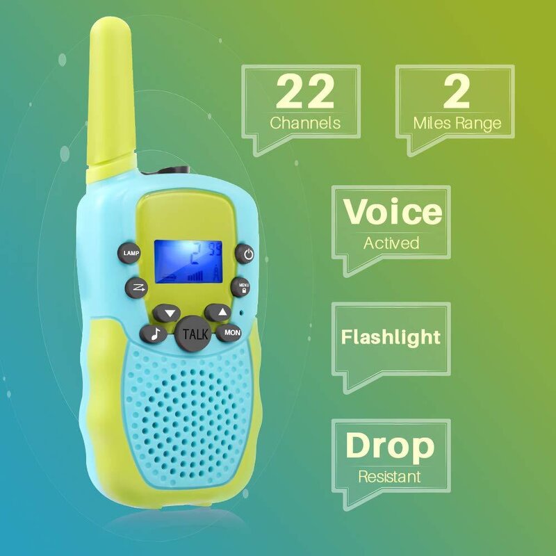 Kids Walkie Talkie 2PCS Celular Handheld Transceiver Highlight Phone Radio Interphone 3KM Mini Toys Talkie Walkie Gifts Boy Girl