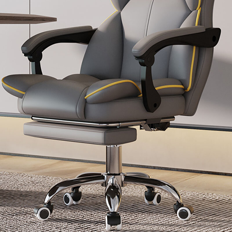 Эргономичная подставка для ног, Вертлюг, роскошный офисный стул, компьютерный подъемник, серебристый офисный Декор