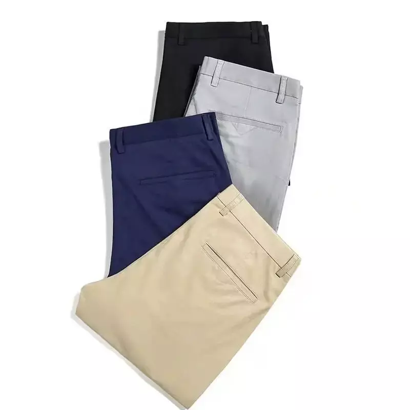 2023 pantaloni elasticizzati Casual da uomo pantaloni lunghi larghi dritti di marca alla moda Slim-Fit primavera autunno pantaloni stile coreano maschili H27