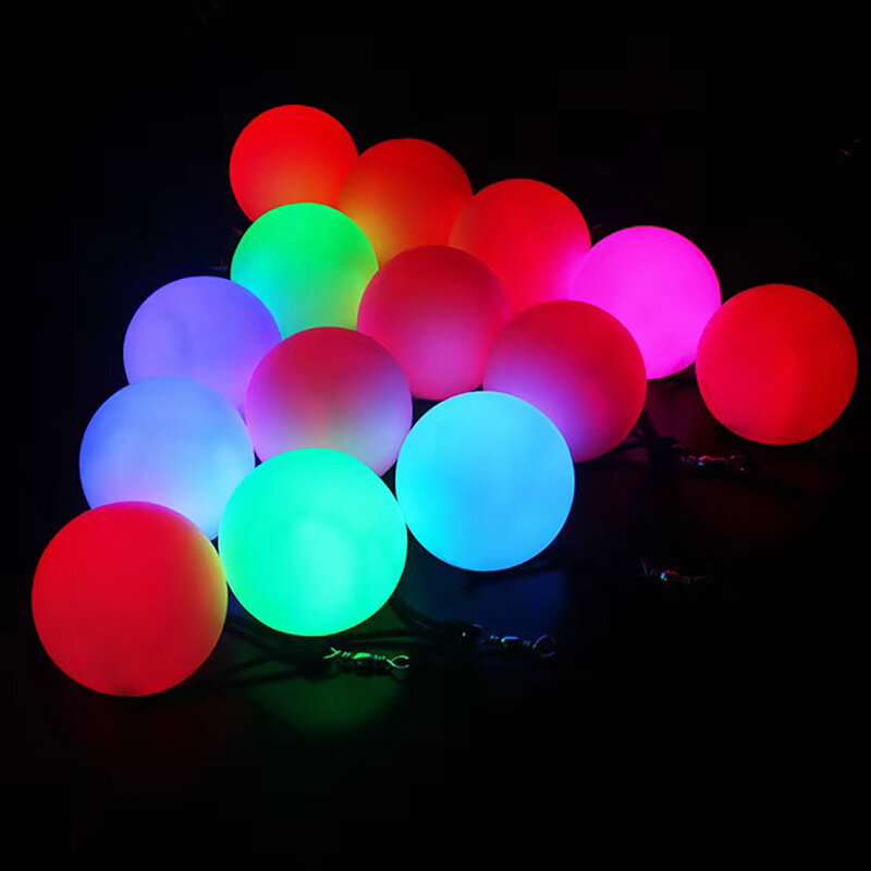 อุปกรณ์เสริมสำหรับเต้นระบำหน้าท้องลูกบอลไฟ LED สไตล์เมารีแบบปรับได้ลูกบอลขว้าง RGB สำหรับการแสดงบนเวทีสำหรับเด็กและผู้ใหญ่