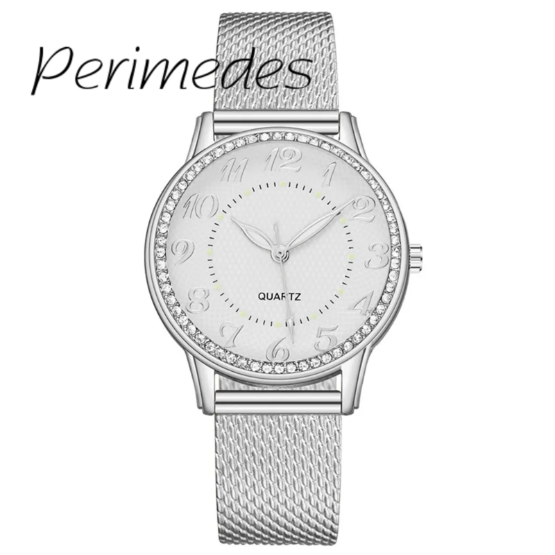 Relojes de lujo para Mujer, Reloj de cuarzo Unisex, esfera de acero inoxidable delgada, Reloj de pulsera informal, Reloj de moda para Mujer 2024