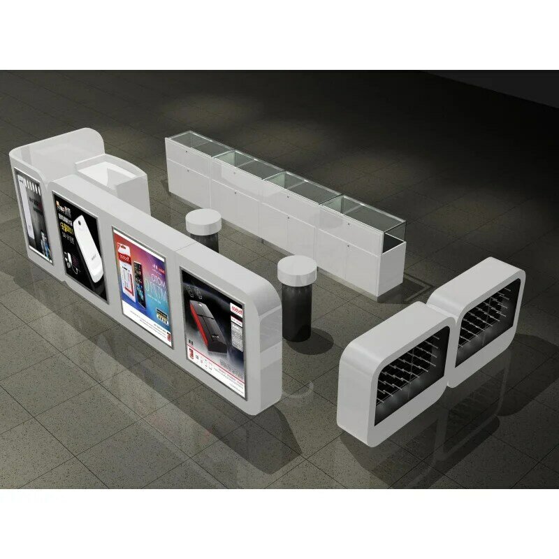 custom，Mall Phone Repair Booth and Station Custom Mobile Phone Accessories Kiosk with LED