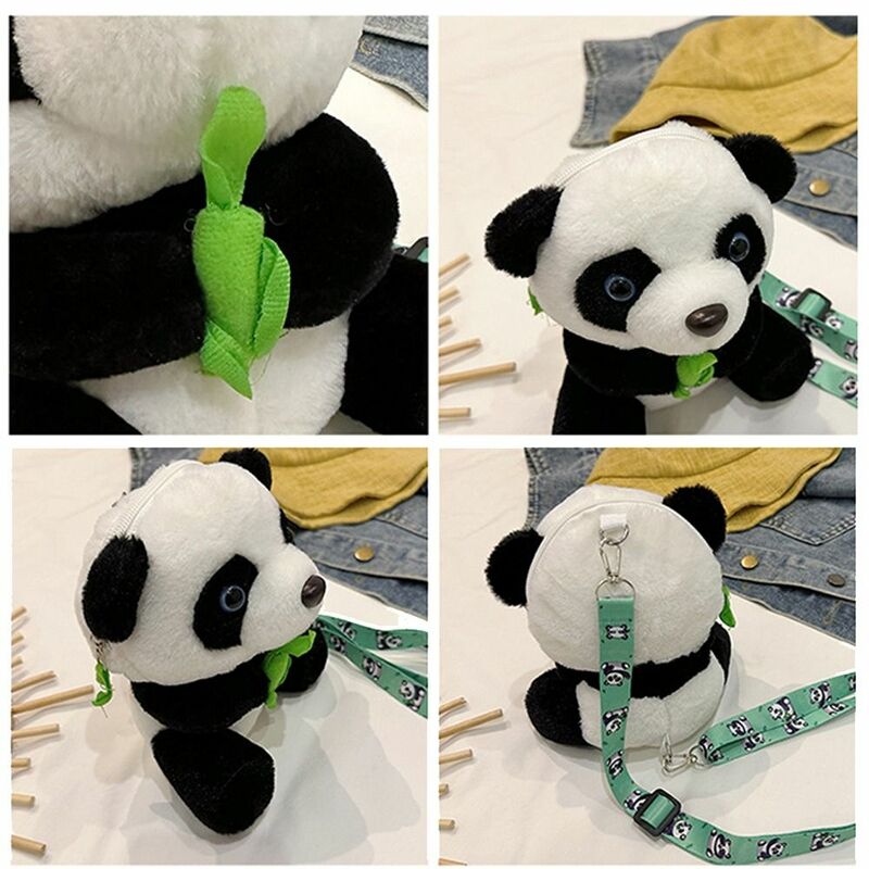 JK Uniform Accessories-Bolsos cruzados de felpa para mujer, bolsos pequeños bonitos que combinan con todo, bolsos de estilo coreano, bolsos de Panda lindo