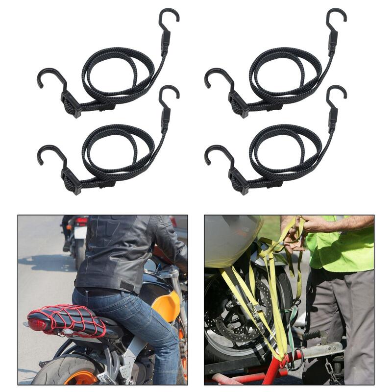 Bagagem Bungee Cord Straps com ganchos, Bungee Cords, Correias de carga para Bike Rack Tent, 4pcs