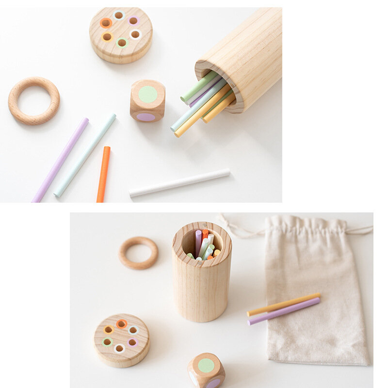 Kleinkind Spielzeug Montessori für 1 2 3 Jahre alte Farbe passend Feinmotorik sensorische Spielzeuge Holz pädagogische Stick Brettspiel