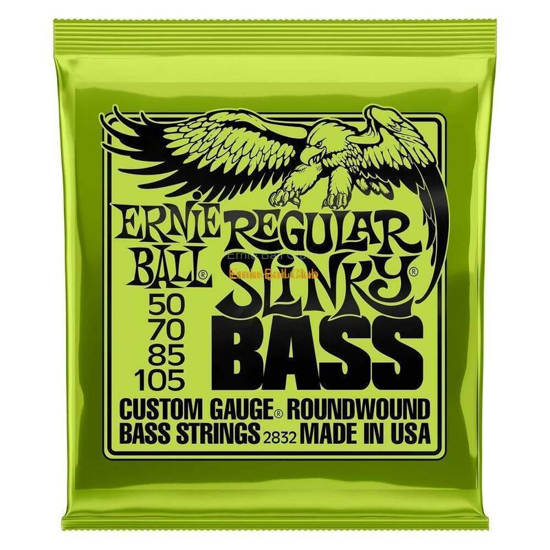 Ernie Ball-Regular Slinky níquel ferida cordas de guitarra baixo, 4 cordas, 50-105 calibre, P02832