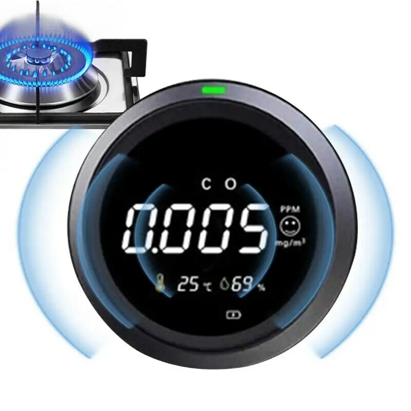 Koolmonoxide Monitor Co Alarm Geluid Waarschuwing Gevoelige Co Sensor Batterij Werkende Detector Temp/Vochtigheidssensor