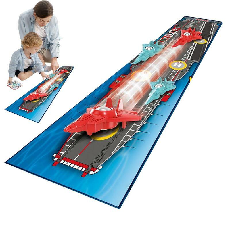 Warship Board Game Shuffleboard Aircraft Carrier Toys Warship Board Game Portable Large Game Mat Birthday Gifts Parent-Child