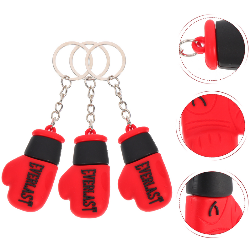 3 PCS Gloves Keyring Bulk Rings Miniature Creative Gift Keychains Boxing Pendant Hanging Man
