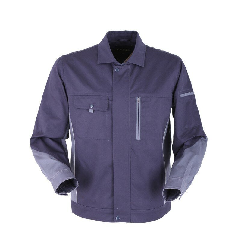 Uniformes de trabalho ESD antiestáticos de manga comprida Logotipo personalizado Camisa mecânica Roupas de trabalho Jaqueta e calça Conjuntos de vestuário de trabalho