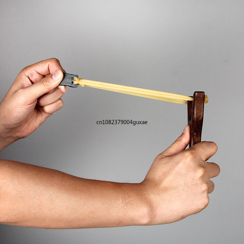 Concorso di fionda in legno da caccia di precisione all'aperto con elastico piatto catapulta da tiro ad alta precisione