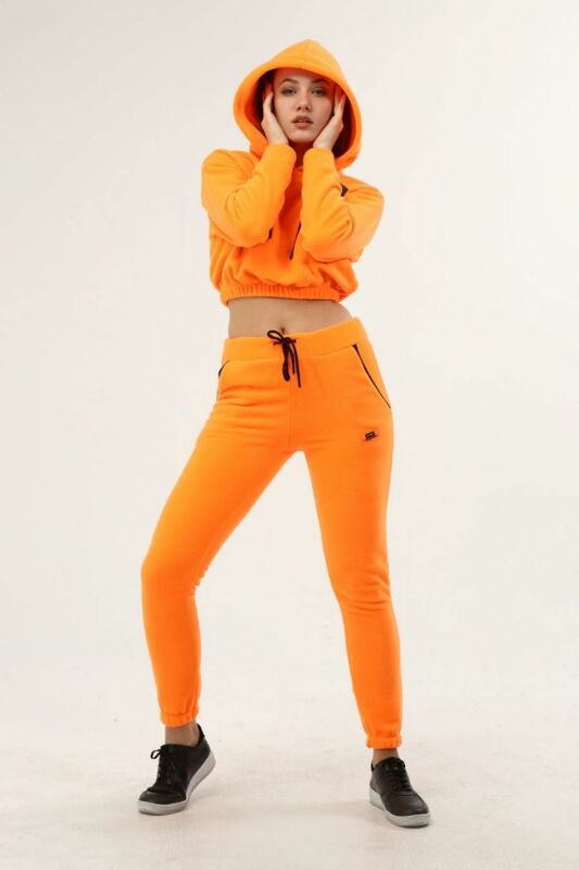 Неоновый цвет Welsoft спортивный костюм оранжевый Mc0202