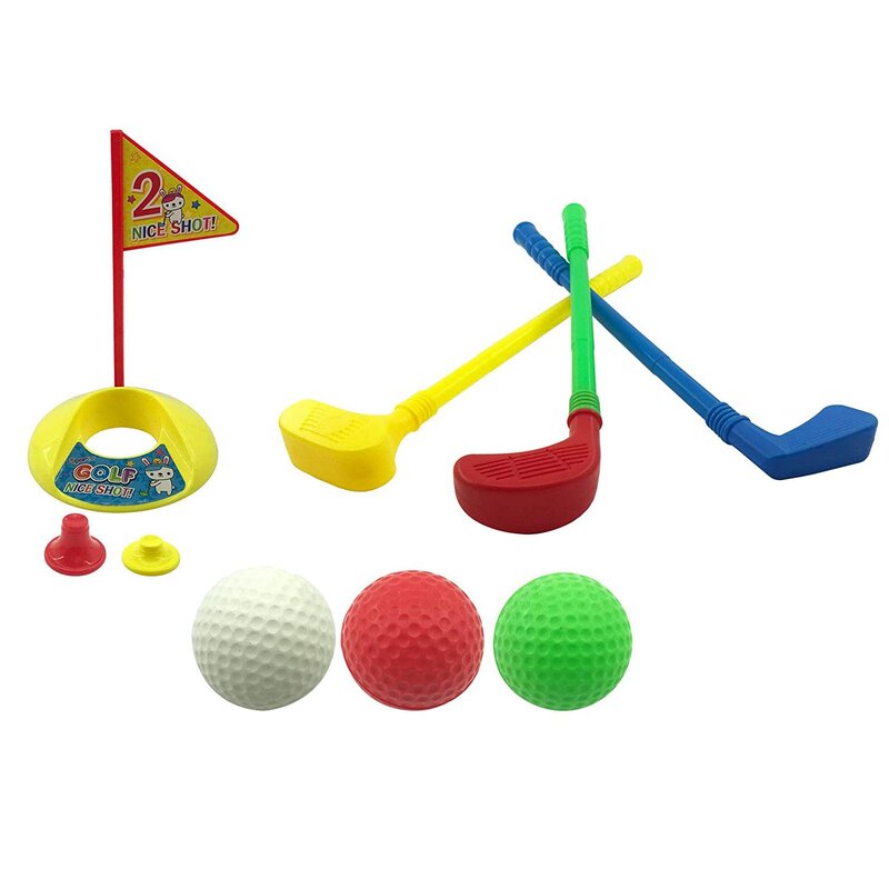 子供,屋内および屋外のトレーニング,練習玩具,ギフト,10ピース/セット用のゴルフボールとトレーニングキット