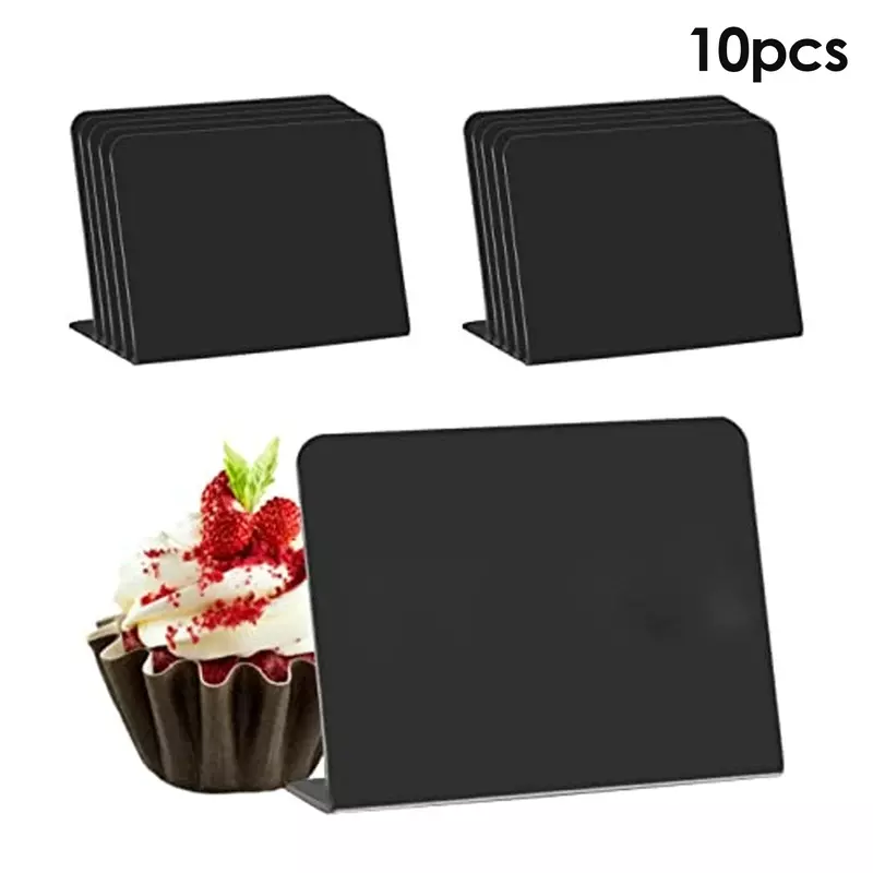 10pcs Mini Chalkboard Signs for Labels Small Chalkboard Reserve Signs for Food Price Labels Party Message Boards and Signs 4x3"